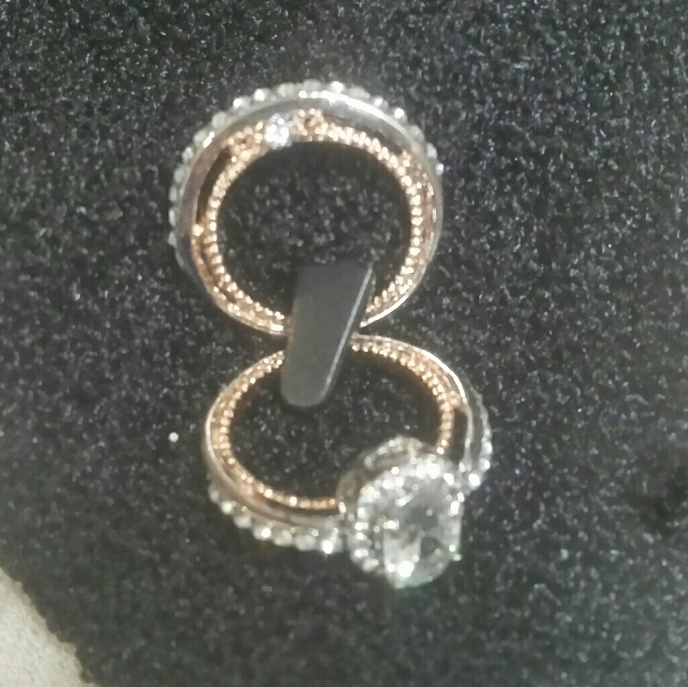 2tone (goldtone and silvertone) cz ring set
